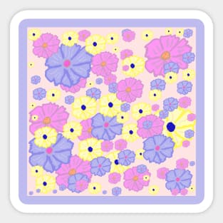 Scattered Flowers Sticker